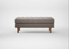 Hepburn Ottoman Leather Grain Light Grey 060 / Natural