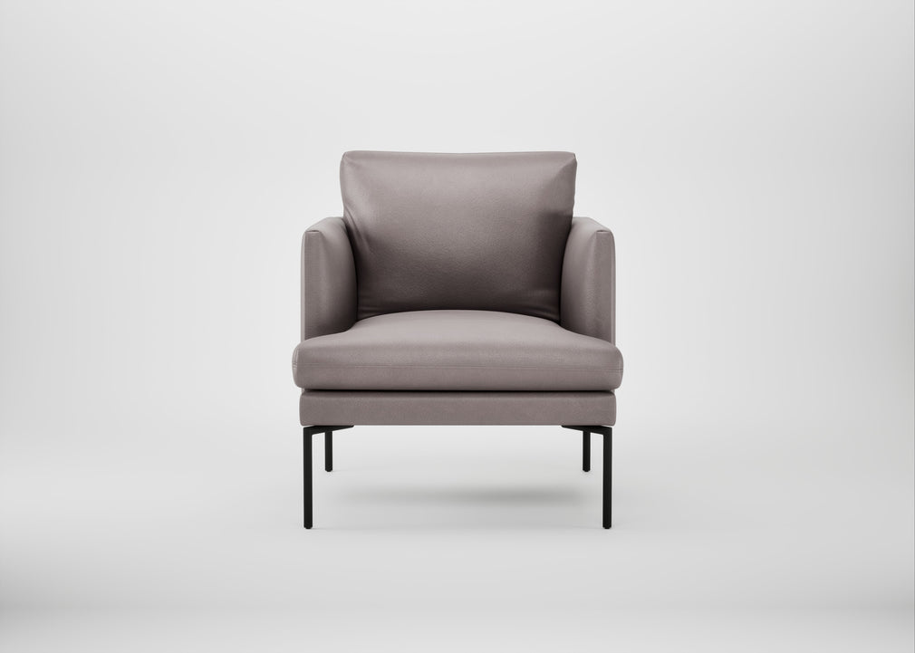 Matera Armchair Heritage Leather Stone Grey 2060 / Black