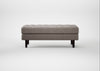 Hepburn Ottoman Leather Grain Light Grey 060 / Wenge Black