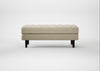 Hepburn Ottoman Leather Grain Storm 006 / Wenge Black