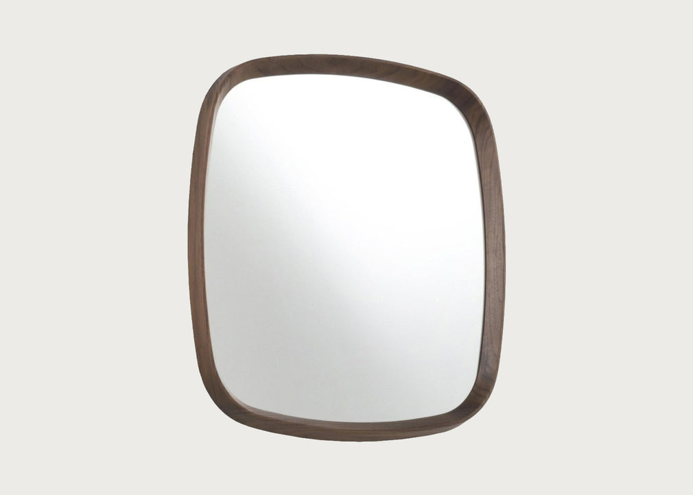 Mix 6 Square Wall Mirror Canaletta Walnut
