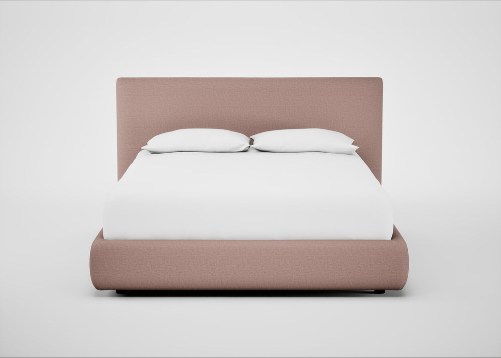Alba Storage Bed Double / Siena Cotton Dusky Pink / Underbed Storage
