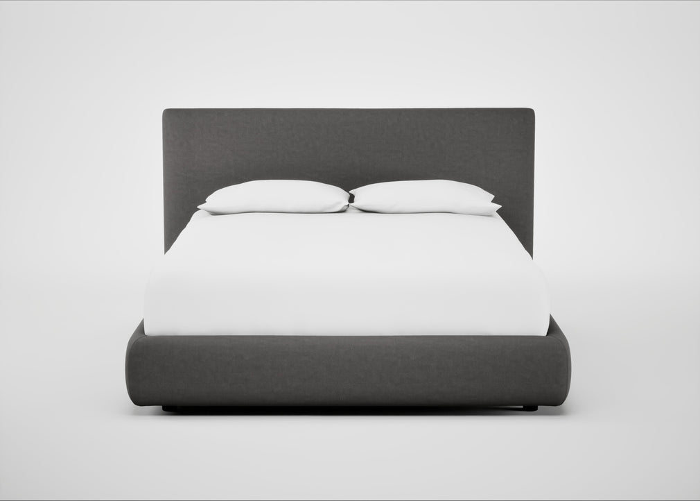 Alba Storage Bed Double / Luxury Leather Slate / Underbed Storage