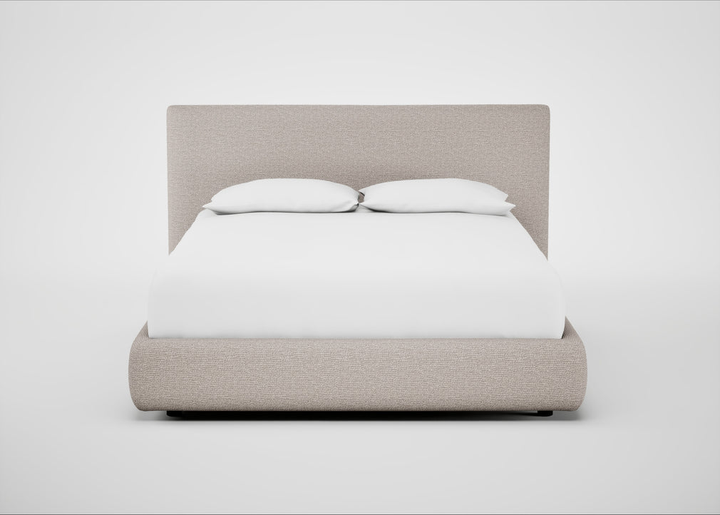 Alba Storage Bed Double / Tundra Texture Stone / Underbed Storage
