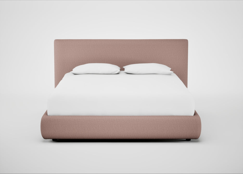 Alba Storage Bed King / Siena Cotton Dusky Pink / Underbed Storage