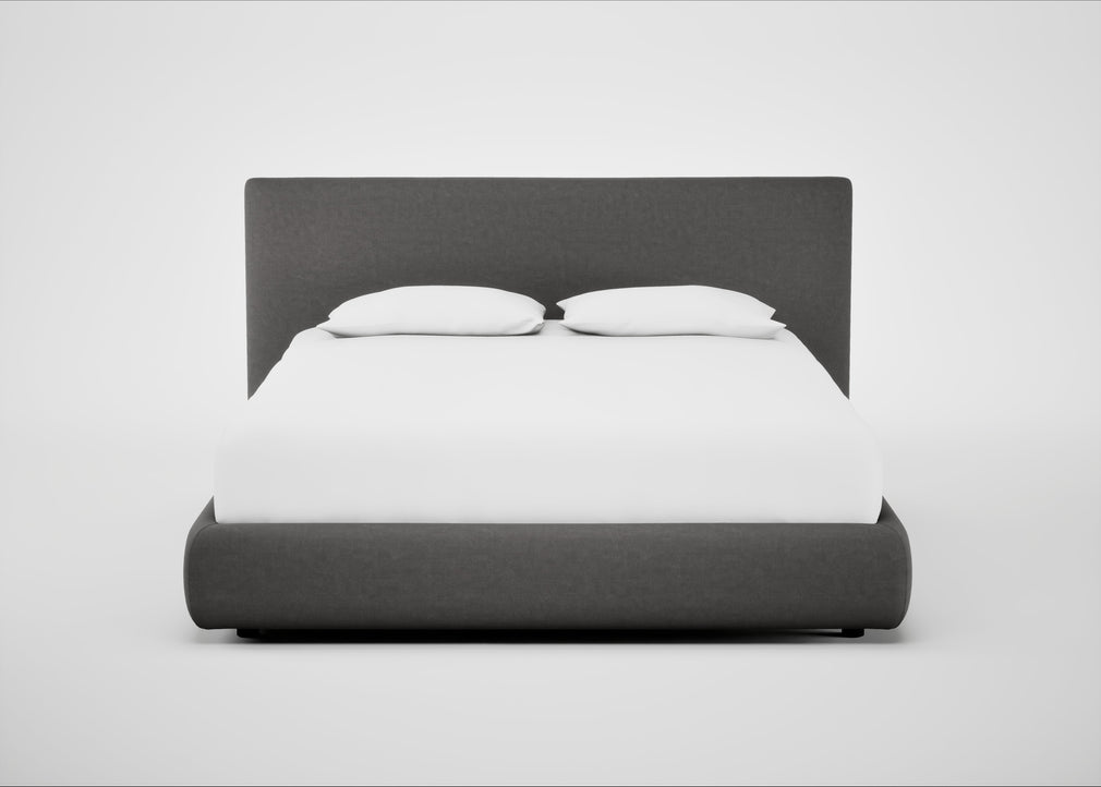 Alba Storage Bed King / Luxury Leather Slate / Underbed Storage