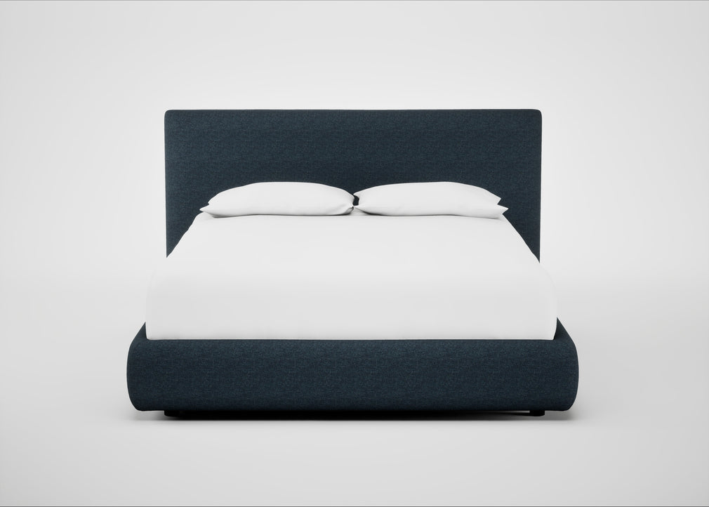 Alba Storage Bed Double / Siena Cotton Deep Sea / No Storage