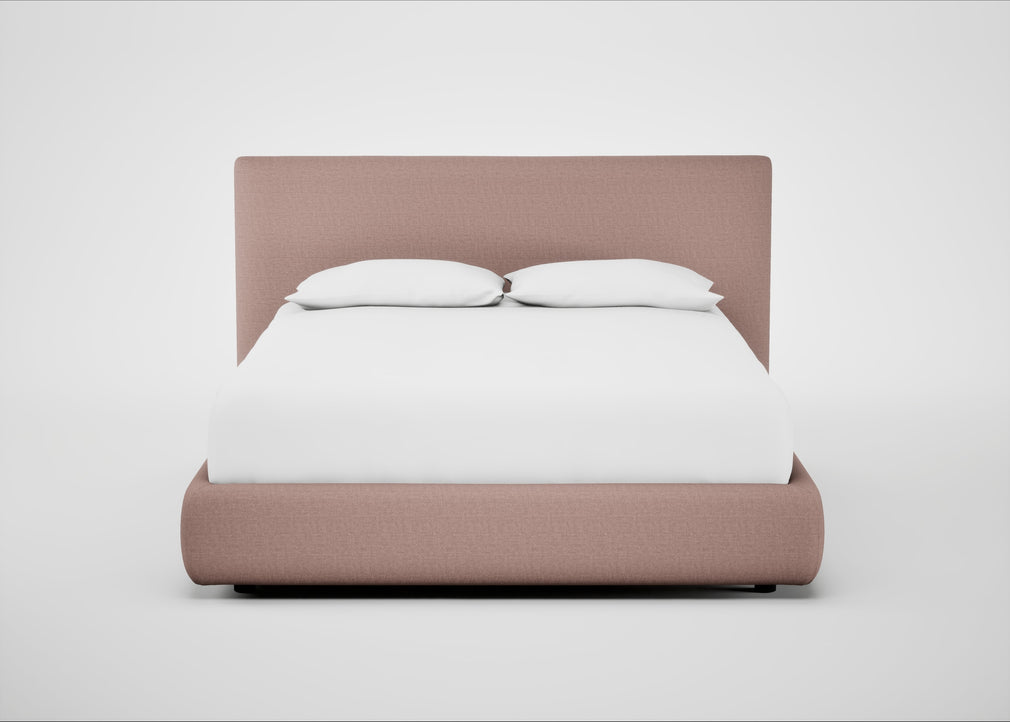Alba Storage Bed Double / Siena Cotton Dusky Pink / No Storage