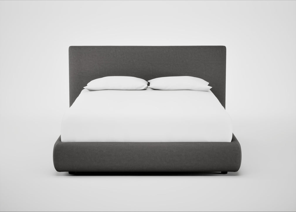 Alba Storage Bed Double / Luxury Leather Slate / No Storage