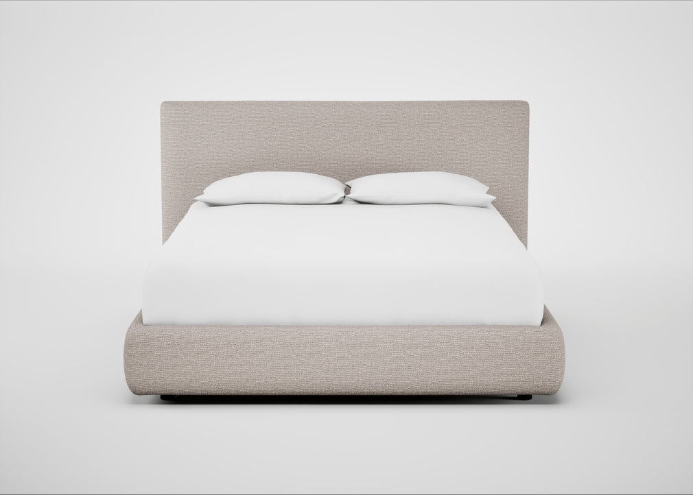 Alba Storage Bed Double / Tundra Texture Stone / No Storage