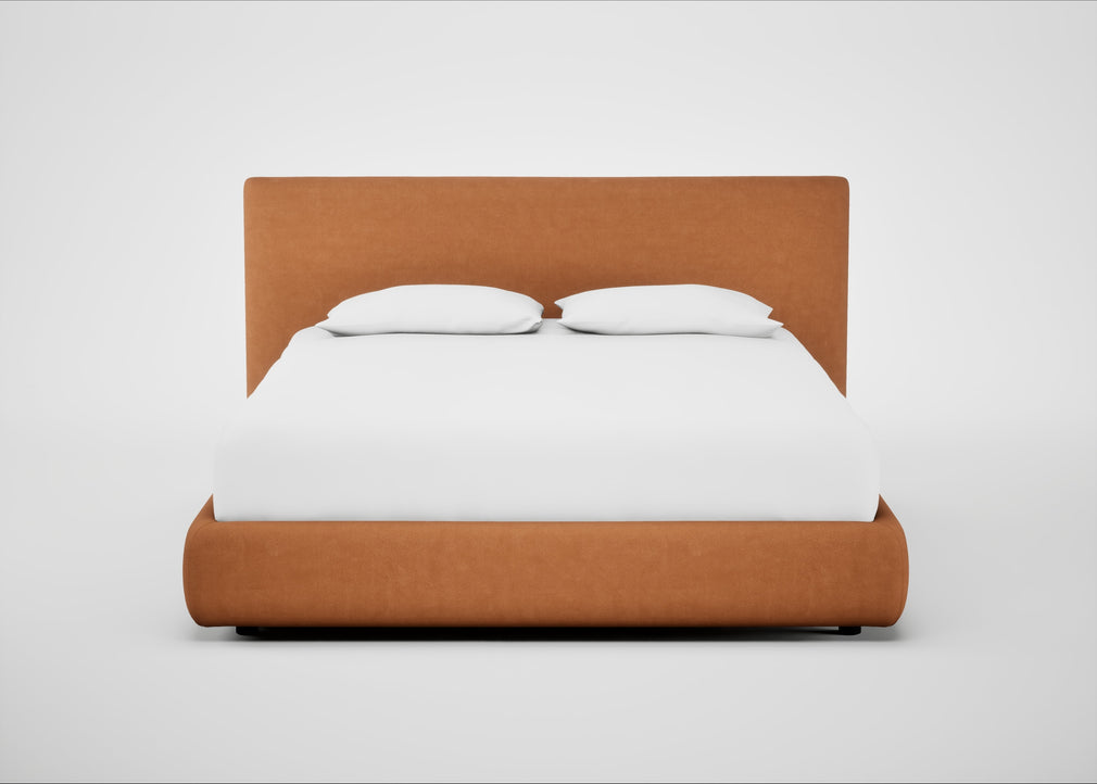Alba Storage Bed King / Luxury Leather Canella / No Storage