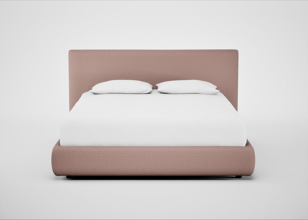 Alba Storage Bed King / Siena Cotton Dusky Pink / No Storage