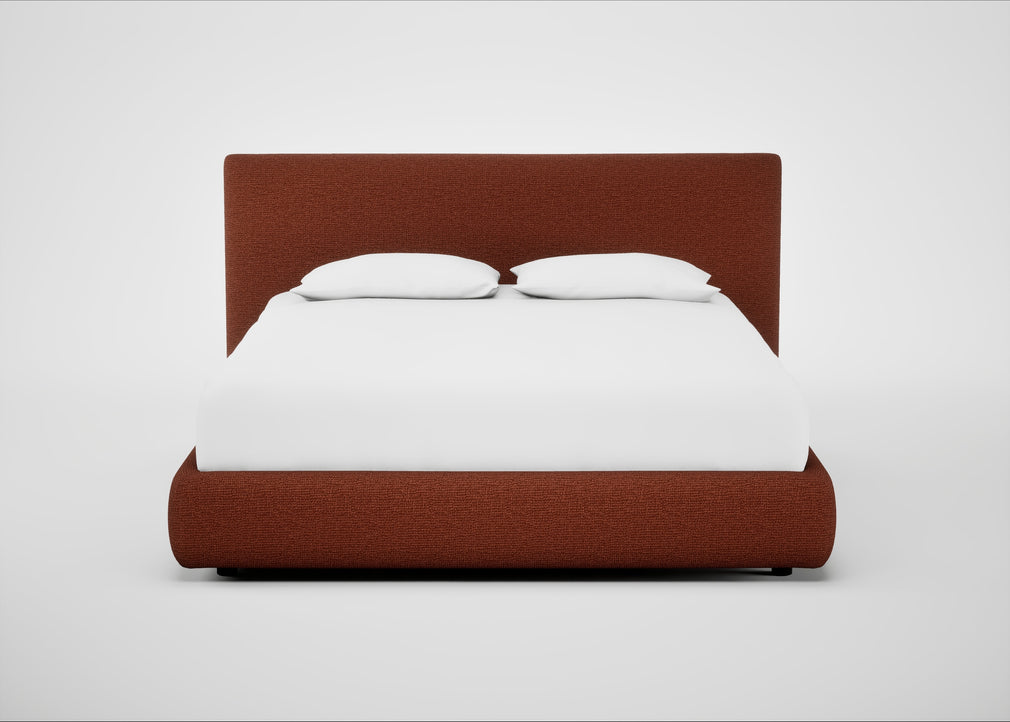 Alba Storage Bed King / Tundra Texture Rust / No Storage