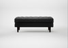 Hepburn Ottoman Leather Grain Graphite 063 / Wenge Black