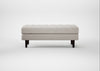 Hepburn Ottoman Leather Grain White 000 / Wenge Black