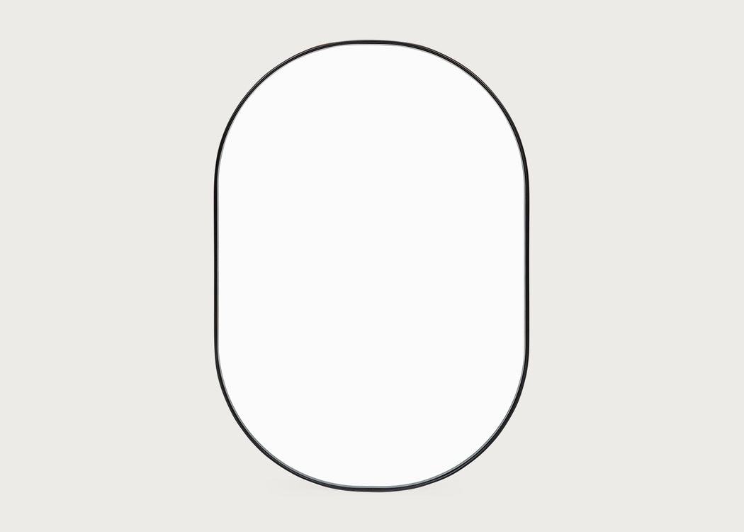 Fine Edge Mirror Oval Black / Small