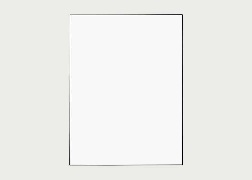 Fine Edge Mirror Rectangular Black / 100cm / 75cm