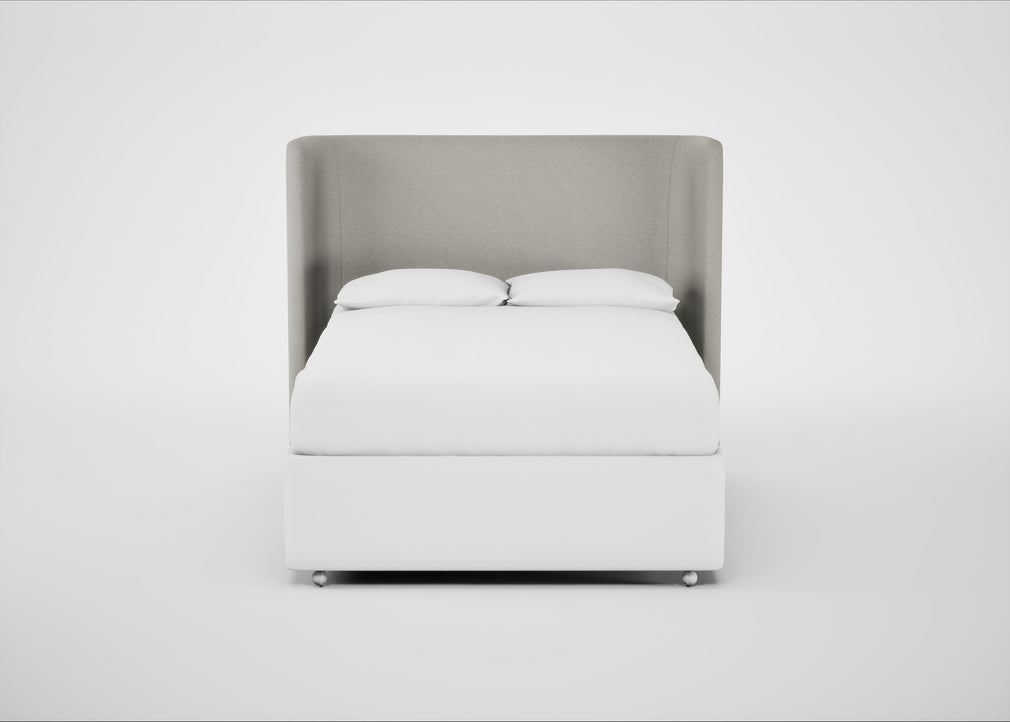 Monroe Headboard Double / Melton Wool Limestone