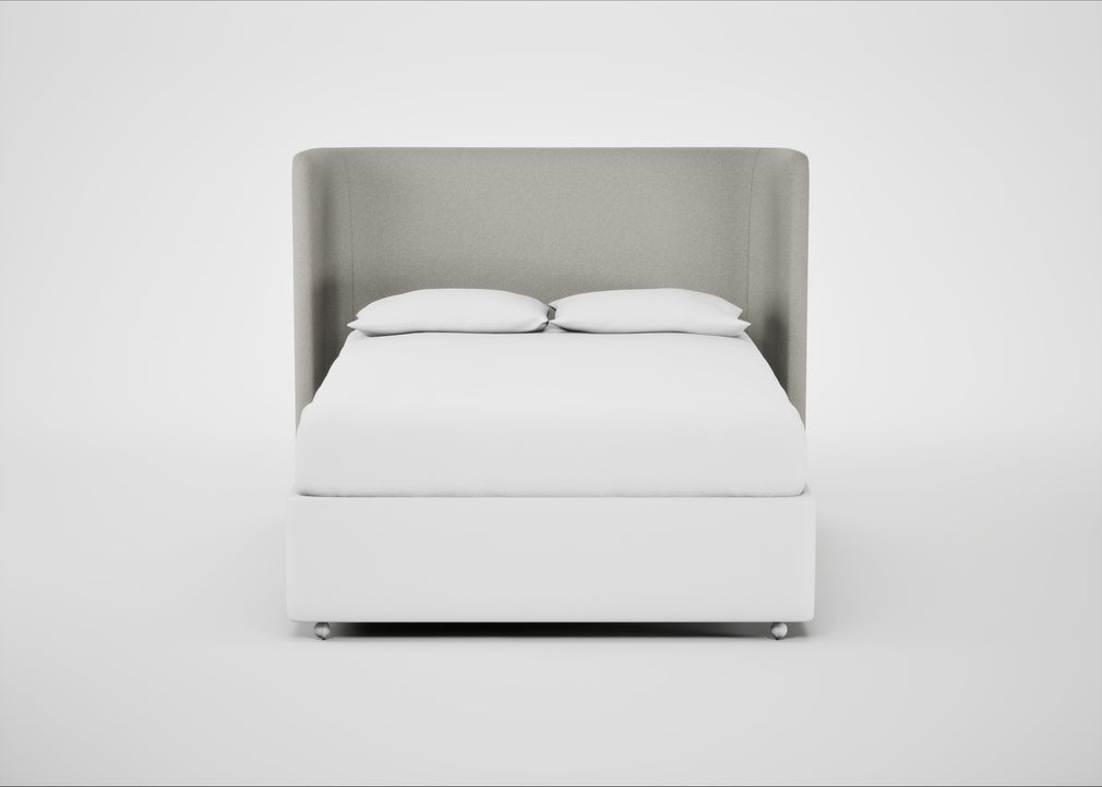 Monroe Headboard King / Melton Wool Limestone