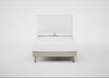 Shallow Divan Bed Base Double / Broad Weave Putty / Light Stem