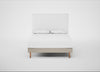 Shallow Divan Bed Base King / Broad Weave Putty / Light Stem