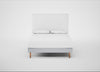 Shallow Divan Bed Base King / Broad Weave Tin / Light Stem