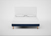 Shallow Divan Bed Base Super King / Broad Weave Lagoon / Light Stem