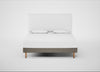 Shallow Divan Bed Base Super King / Broad Weave Pebble / Light Stem