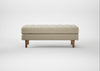 Hepburn Ottoman Leather Grain Dark Brown 068 / Natural