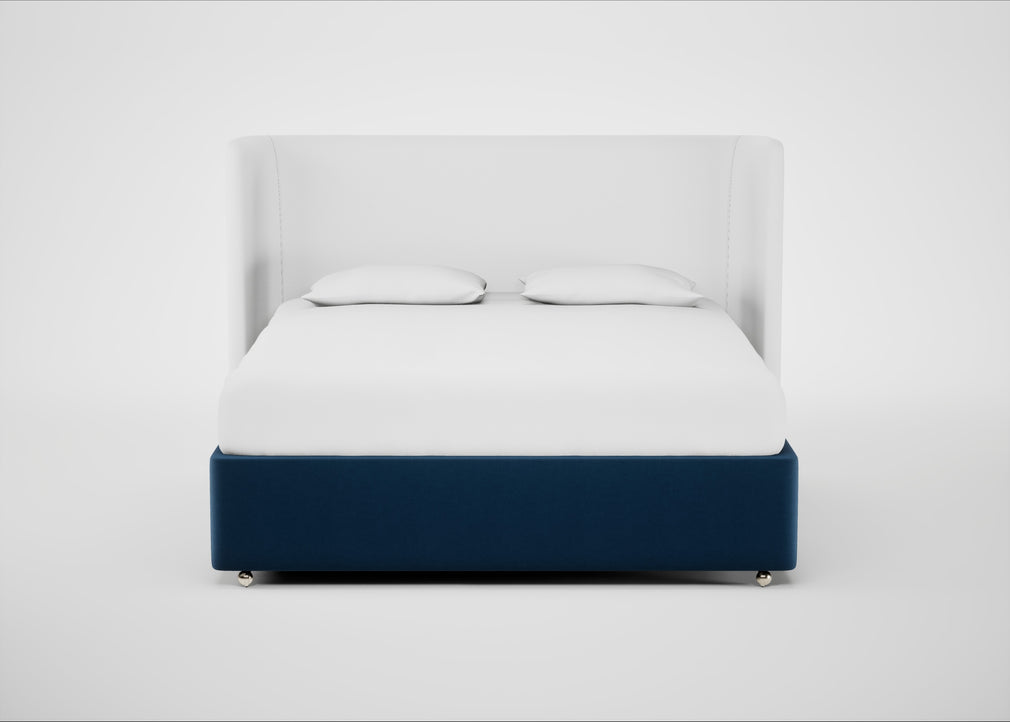 Deep Divan Bed Base Super King / None / Velvet Petrol