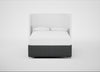 Deep Divan Bed Base Double / None / Melton Wool Granite