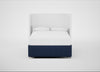 Deep Divan Bed Base Double / None / Capelo Linen-Cotton Inkspot