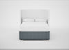 Deep Divan Bed Base Double / None / Capelo Linen-Cotton Mineral