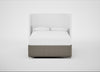 Deep Divan Bed Base Double / None / Broad Weave Pebble