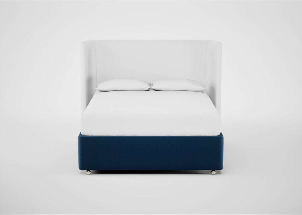 Deep Divan Bed Base King / None / Velvet Petrol