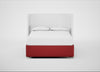 Deep Divan Bed Base King / None / Melton Wool Red Oxide