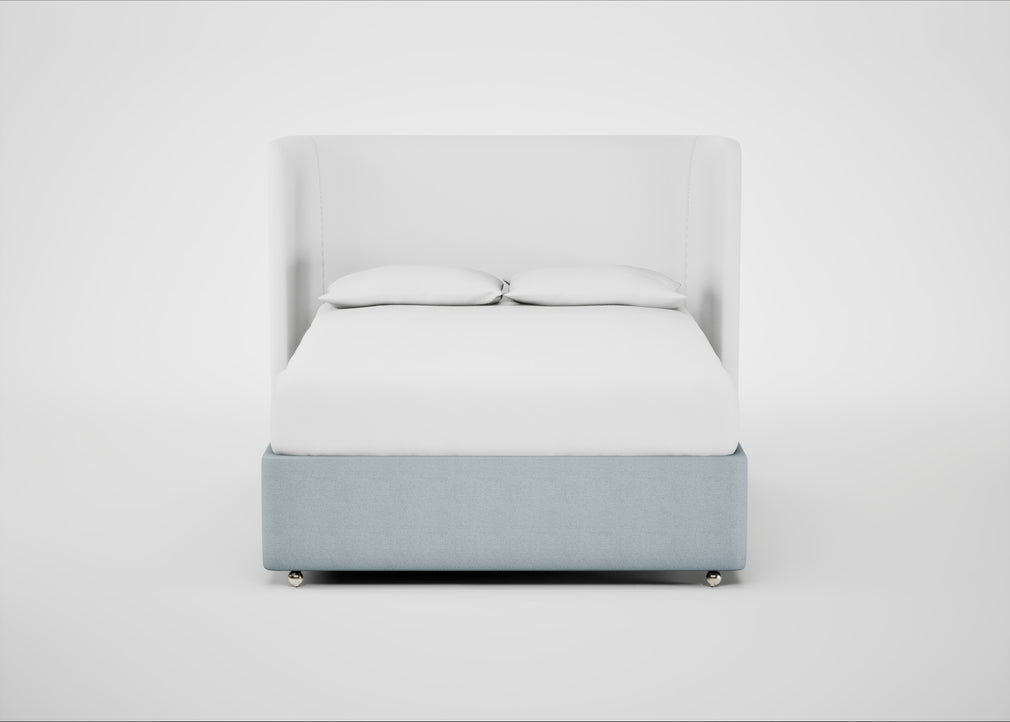 Deep Divan Bed Base King / None / Capelo Linen-Cotton Sea Shanty