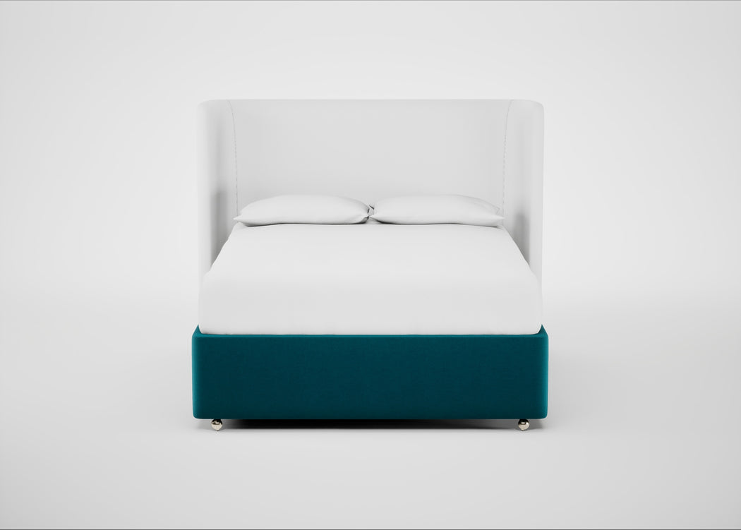 Deep Divan Bed Base King / None / Velvet Teal