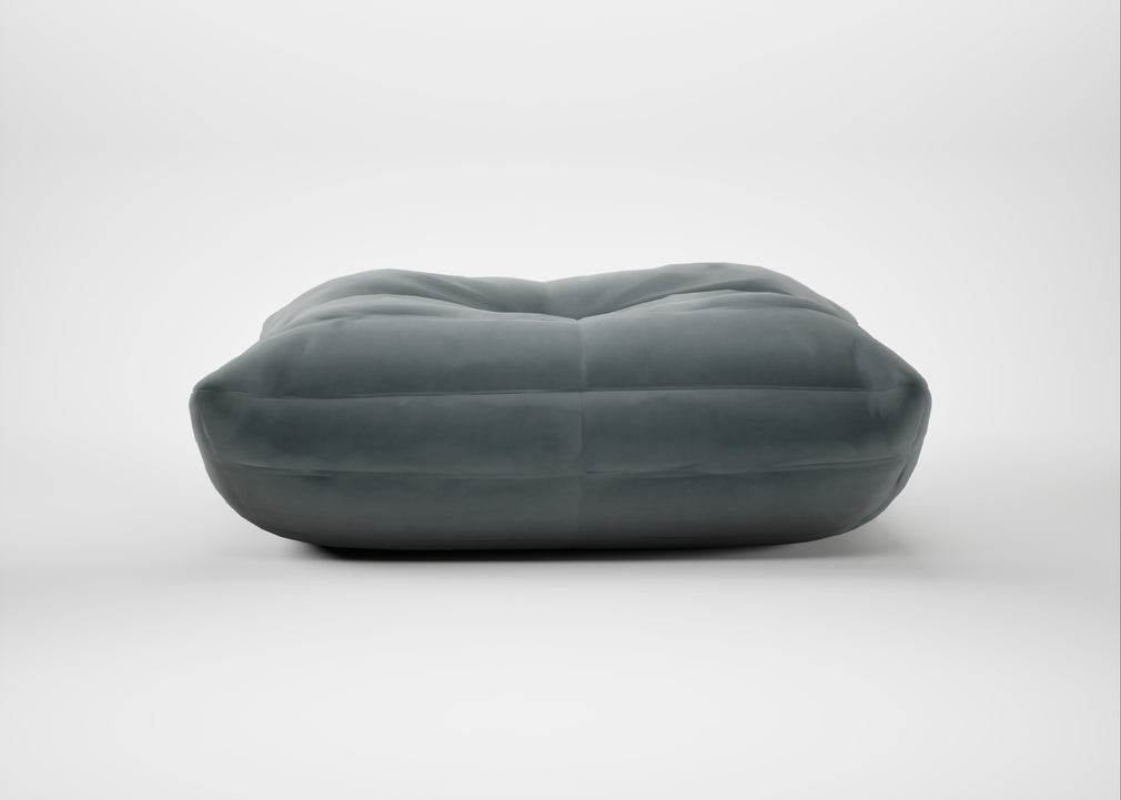 Togo Footstool Alcantara Steel Grey