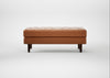 Hepburn Ottoman Daino Leather Treacle / Walnut