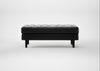 Hepburn Ottoman Leather Stonewash Black 263 / Wenge Black