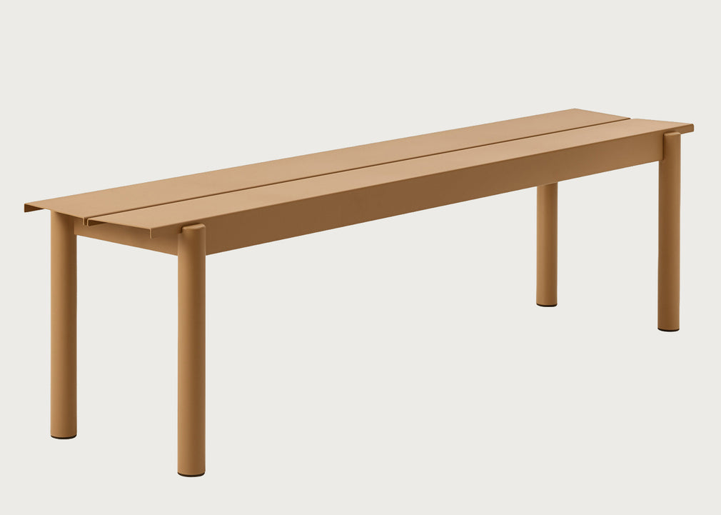 Linear Outdoor Steel Bench