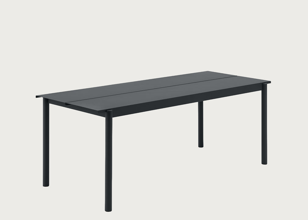 Linear Outdoor Steel Dining Table