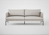 Matera 3 Seater Sofa Leather Grain White 000 / Black