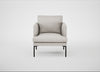 Matera Armchair Leather Grain White 000 / Black