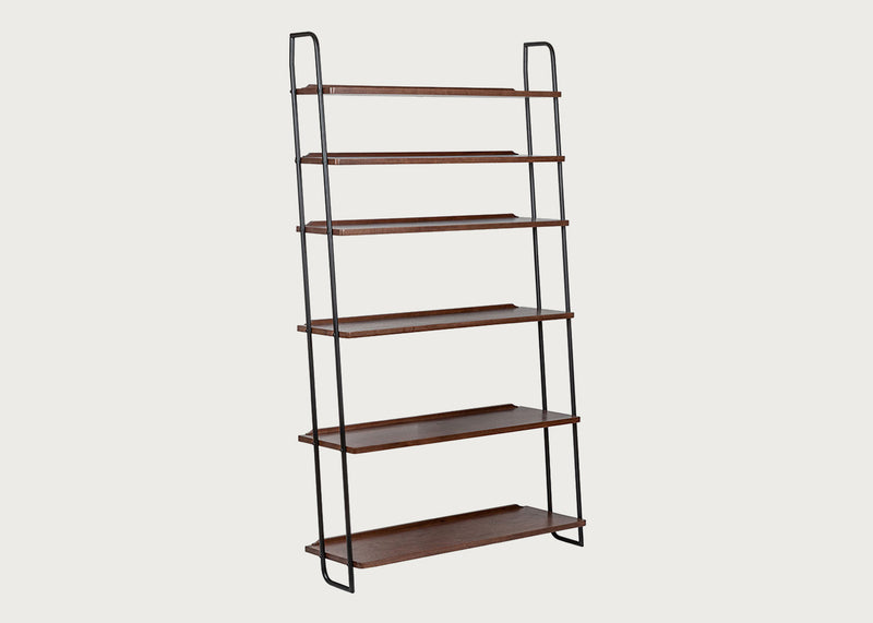 Brunel Lean To Shelves Dark Wood