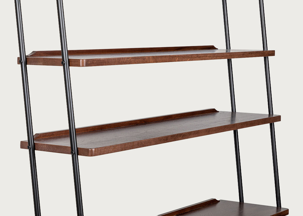 Brunel Lean To Shelves Dark Wood