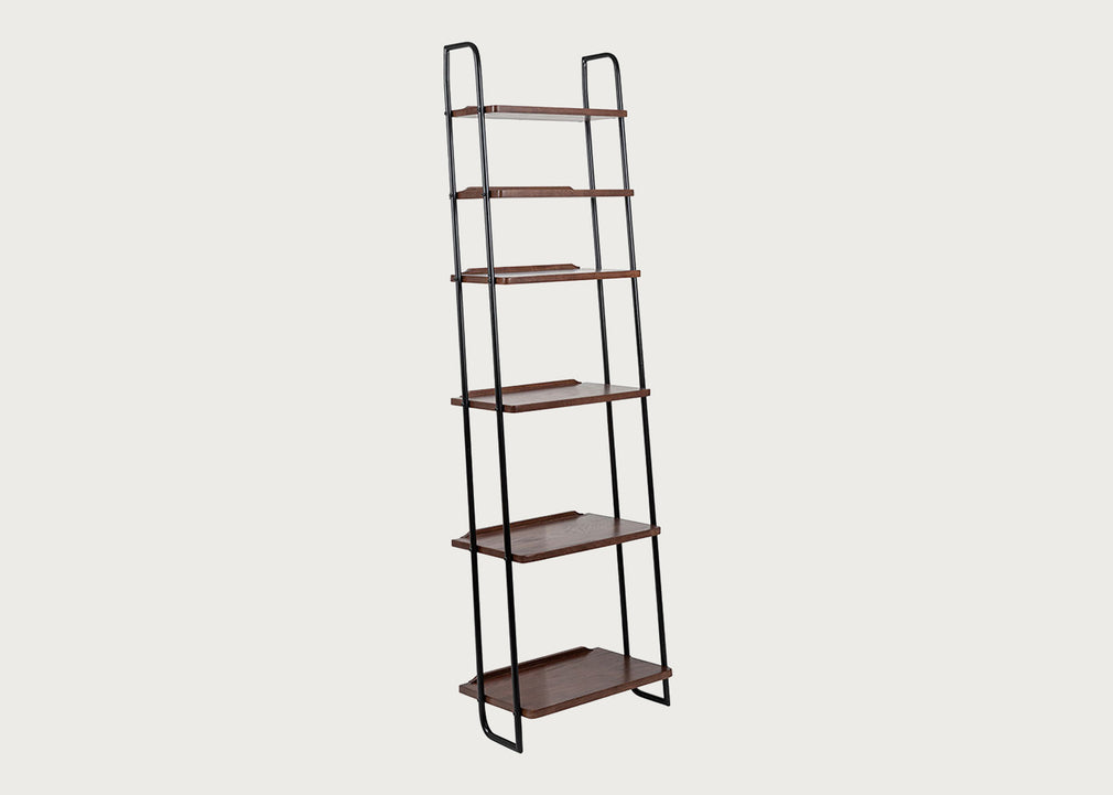 Brunel Lean To Shelves Dark Wood