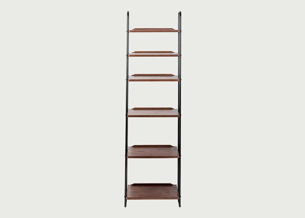 Brunel Lean To Shelves Dark Wood