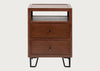 Brunel Bedside Table Dark Wood